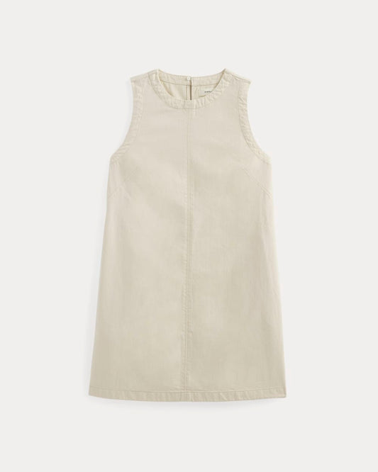 The Denim Shift Dress | Ecru