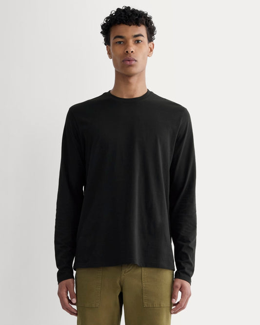 The Essential Organic Long-Sleeve Tee | Black