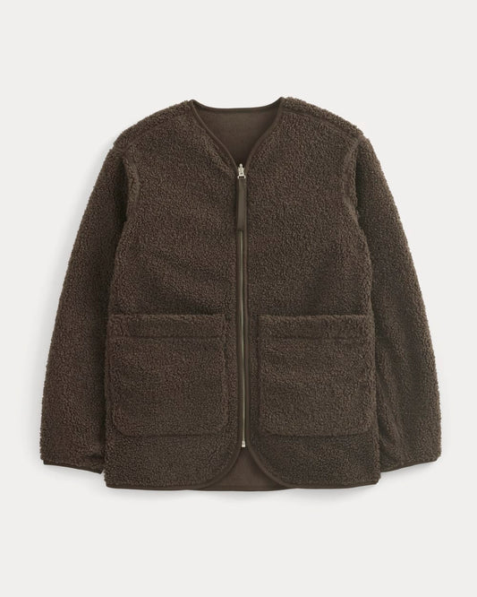 Reversible Teddy Jacket | Coffee Bean