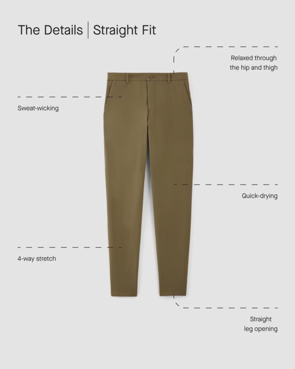 The Straight Fit Performance Chino | Uniform | Toasted Coconut | Straight