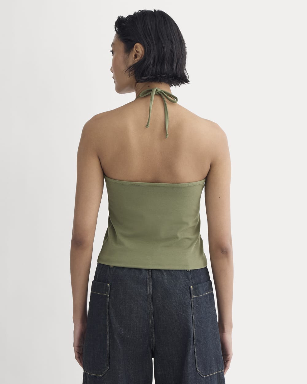 The Form Halter Top | Lichen Green