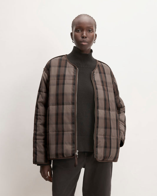 The Quilted Cotton Liner | Abalone / Black / Earth Brown