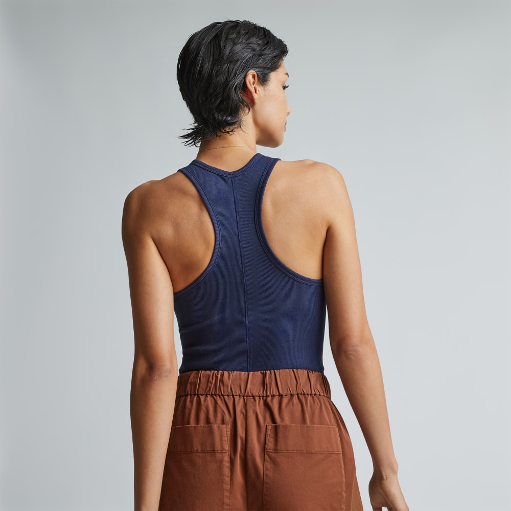 The Luxe Rib Racerback Tank | Navy