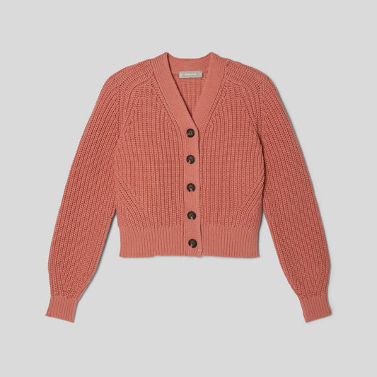 The Texture Cotton Cardigan | Light Rose