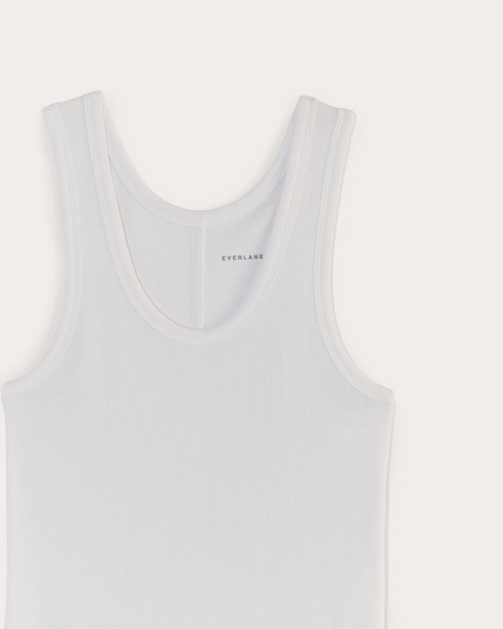 The Luxe Rib Tank | White