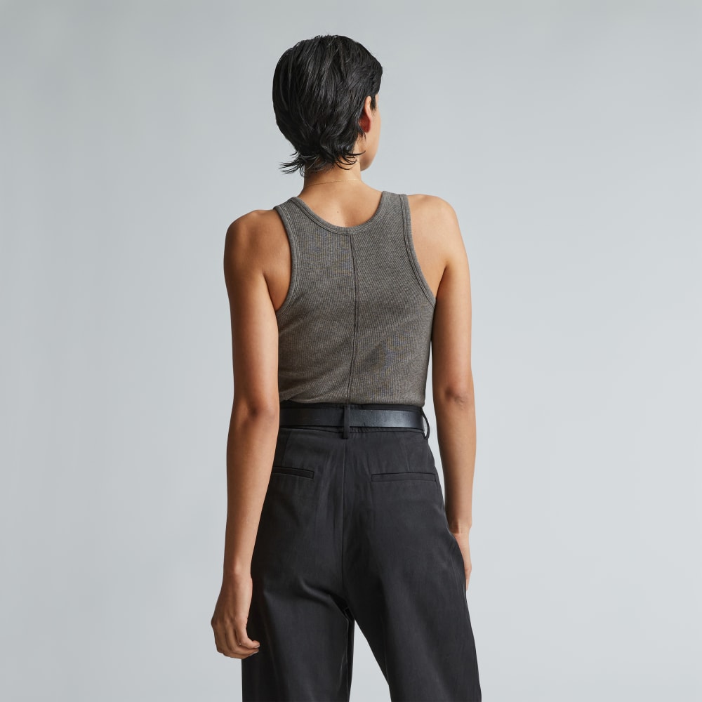 The Luxe Rib Tank | Heathered Fatigue
