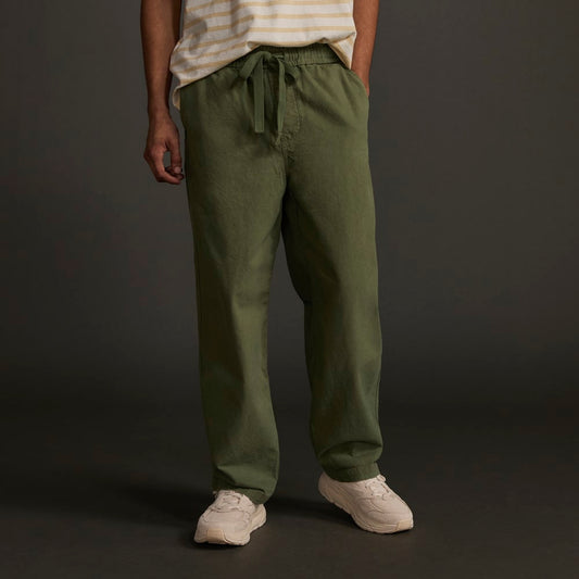 The Canvas Organic Cotton Drawstring Pant | Forest Green