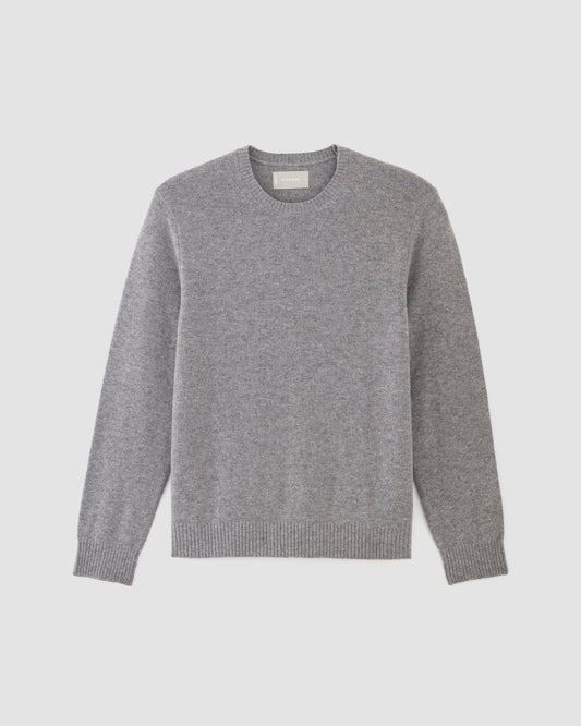 The Premium Merino Crew Neck Sweater | Heathered Mid-Grey