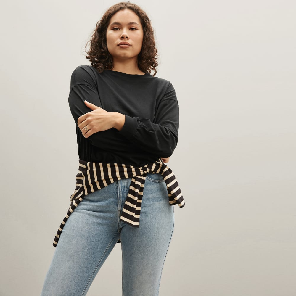 The Organic Cotton Long-Sleeve Tee | Black