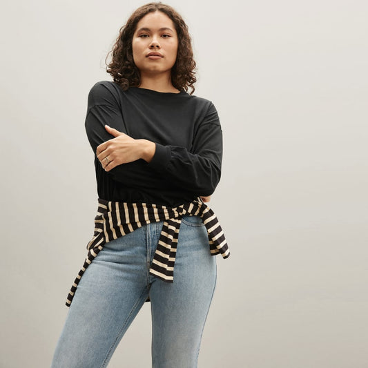 The Organic Cotton Long-Sleeve Tee | Black