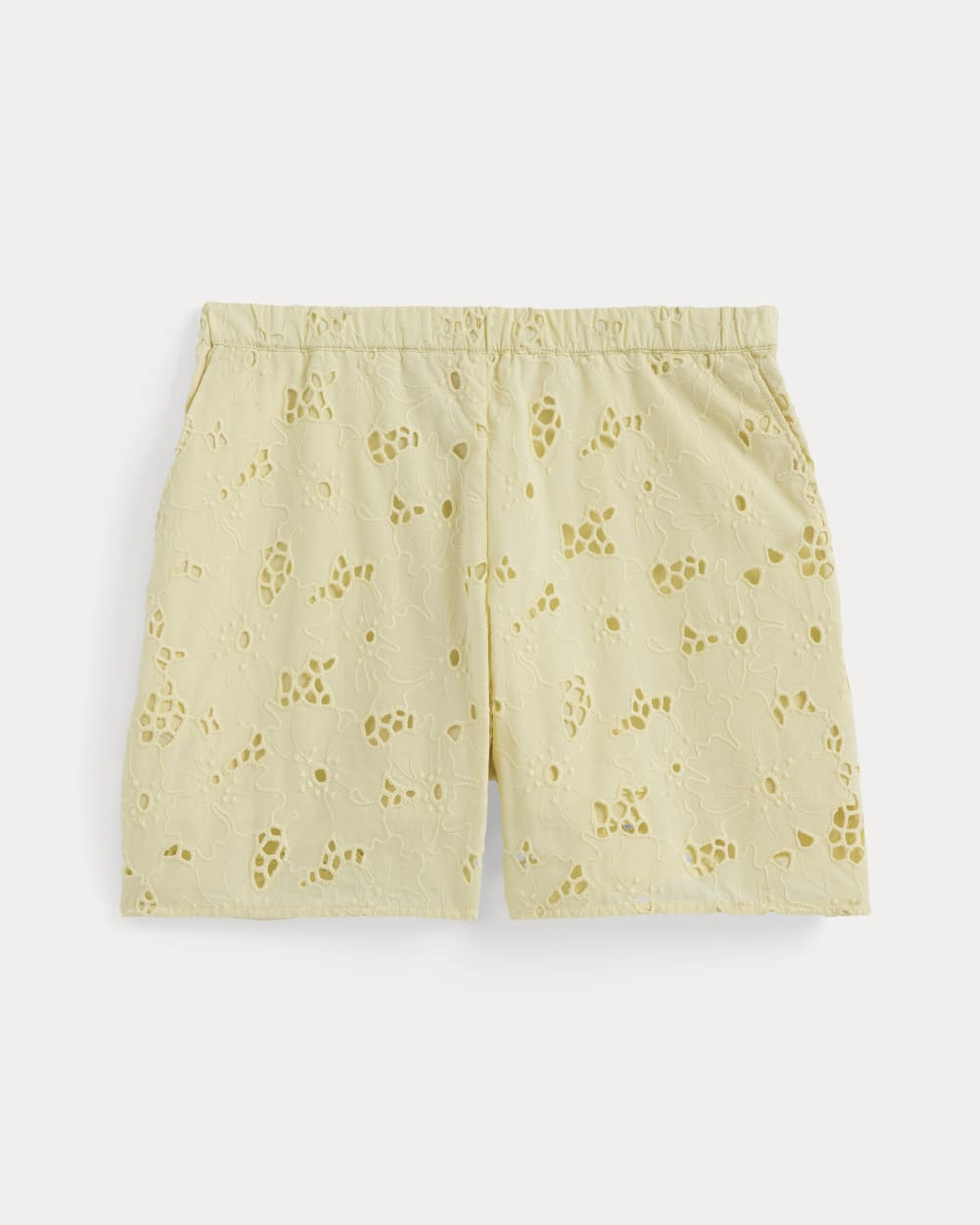 The Eyelet Pull-On Short | Light Yellow